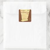 Happy Halloween Bloody Wallpaper Vierkante Sticker (Tas)