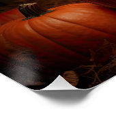 Happy Halloween Boerderij Kip Haan Pumpkin Patch Perfect Poster (Hoek)