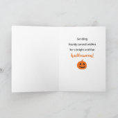 Happy Halloween Bold Colorful Letters op Black Kaart (Binnen)