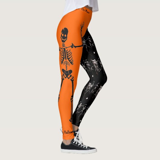 Happy Halloween Bone Dancing Skeletons Leggings (Rechts)