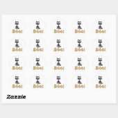 Happy Halloween Boo Black Cat Ronde Sticker (Vel)