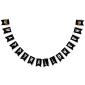 HAPPY HALLOWEEN BOO BLACK EN WHITE VLAGGETJES (Alle)