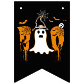 HAPPY HALLOWEEN BOO BLACK EN WHITE VLAGGETJES (Eerste vlag)