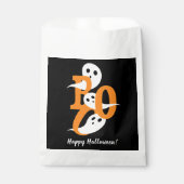 Happy Halloween Boo Ghosts Black Bedankzakje (Voorkant)