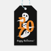 Happy Halloween Boo Ghosts Black Cadeaulabel (Voorkant)