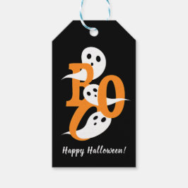 Happy Halloween Boo Ghosts Black Cadeaulabel