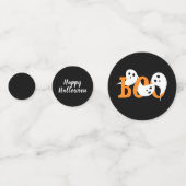 Happy Halloween Boo Ghosts Black Confetti (Voorkanten)