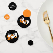 Happy Halloween Boo Ghosts Black Confetti (Groep)
