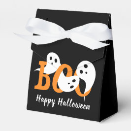 Happy Halloween Boo Ghosts Black Favor Box Bedankdoosjes