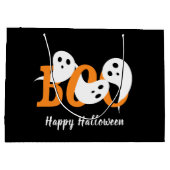 Happy Halloween Boo Ghosts Black Groot Cadeauzakje (Achterkant)