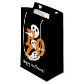 Happy Halloween Boo Ghosts Black Klein Cadeauzakje (Voorkant Gekanteld)