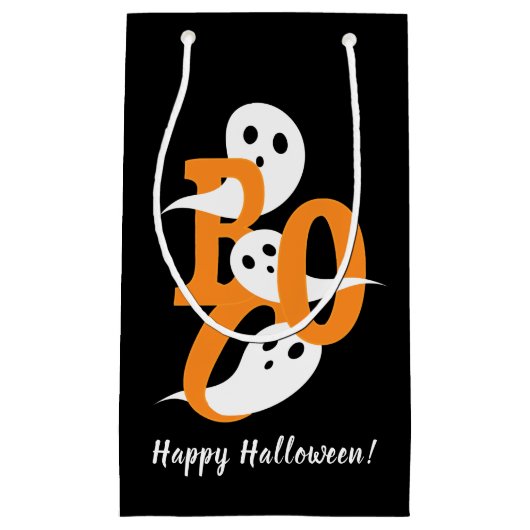 Happy Halloween Boo Ghosts Black Klein Cadeauzakje (Voorkant)