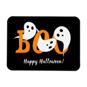 Happy Halloween Boo Ghosts Black Magneet (Horizontaal)