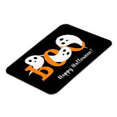Happy Halloween Boo Ghosts Black Magneet (Linkerzijde)