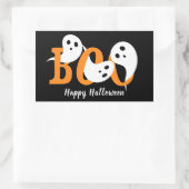Happy Halloween Boo Ghosts Black Rechthoekige Sticker (Tas)