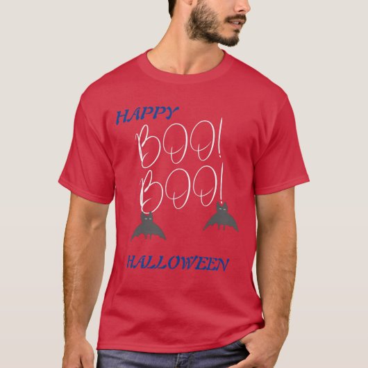 Happy Halloween Boo Mannen T-shirt (Voorkant)