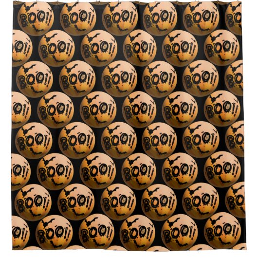 Happy Halloween Boo Pumpkin Douchegordijn (Voorkant)