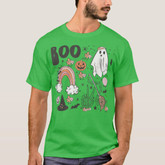 Happy Halloween Boo Spiders Witch Pet Rainbow Hall T-shirt