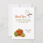 Happy Halloween Boo-thday Party Bedankkaart (Achterkant)