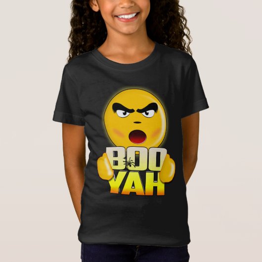 Happy Halloween Boo Yah - Funny Emoji T-shirt (Voorkant)