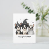 Happy Halloween Boston Terrier Dogs Briefkaart (Staand voorkant)