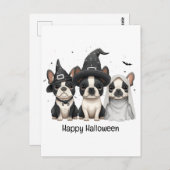 Happy Halloween Boston Terrier Dogs Briefkaart (Voorkant / Achterkant)