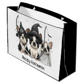 Happy Halloween Boston Terrier Dogs Groot Cadeauzakje (Achterkant Gekanteld)