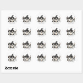 Happy Halloween Boston Terrier Dogs Ronde Sticker (Vel)