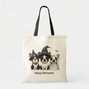 Happy Halloween Boston Terrier Dogs Tote Bag