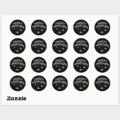 Happy Halloween Botten en Spiders Ronde Sticker (Vel)