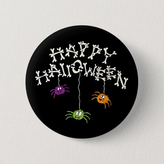 Happy Halloween Botten Ronde Button 5,7 Cm (Voorkant)