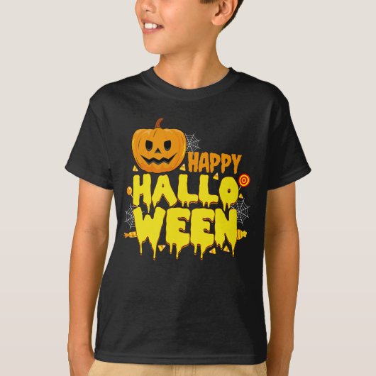 Happy Halloween Boy's T-shirt (Voorkant)