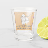 Happy Halloween Brew Ghost Bat Sinaasappel Shot Glas (Achterkant)