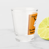 Happy Halloween Brew Ghost Bat Sinaasappel Shot Glas (Links)