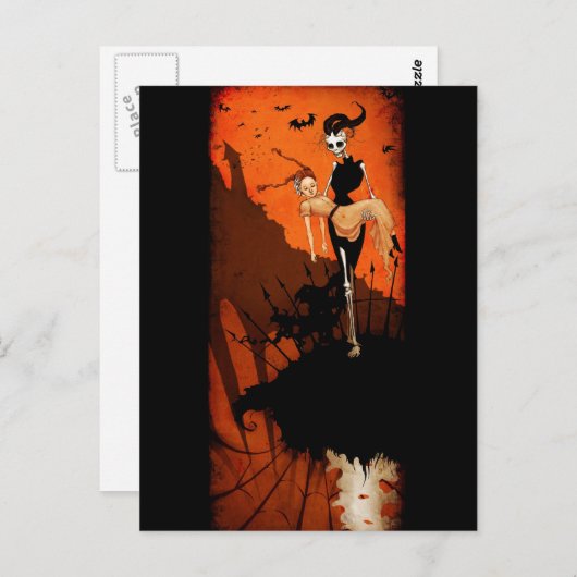 Happy Halloween Briefkaart (Voorkant / Achterkant)