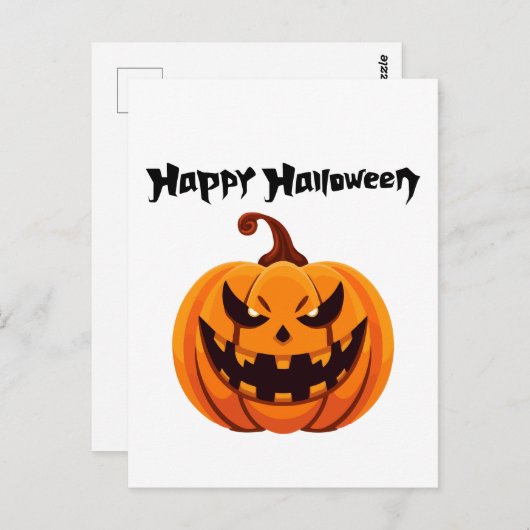 Happy Halloween briefkaart (Voorkant / Achterkant)