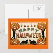 Happy Halloween Briefkaart (Voorkant / Achterkant)