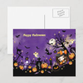 Happy Halloween Briefkaart (Voorkant / Achterkant)