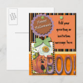 Happy Halloween Briefkaart (Voorkant / Achterkant)