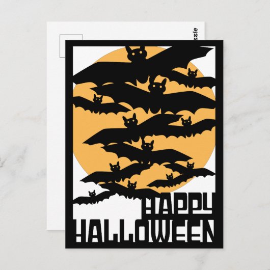 Happy Halloween Briefkaart (Voorkant / Achterkant)