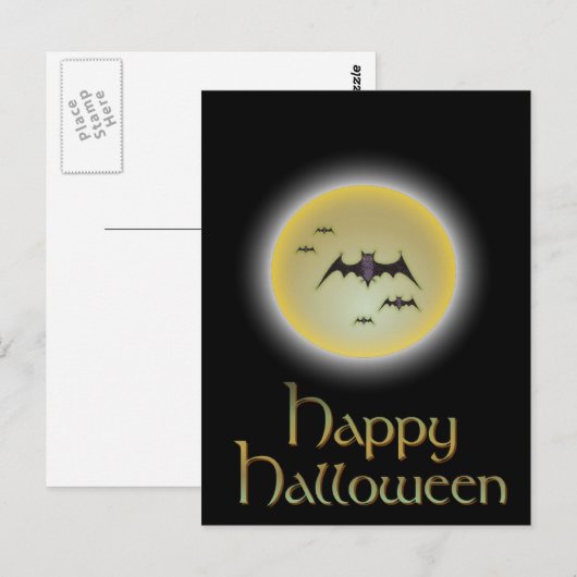 Happy Halloween Briefkaart (Voorkant / Achterkant)