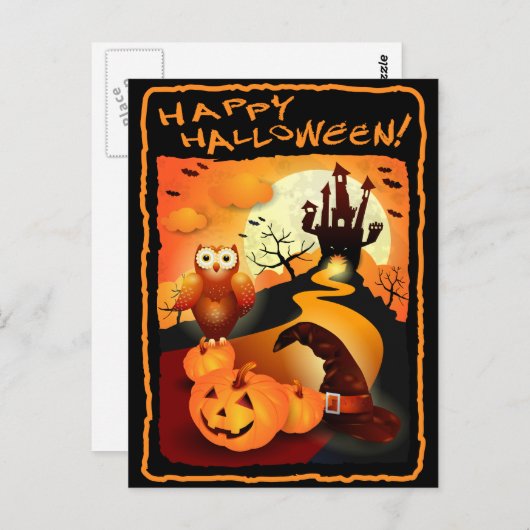 Happy Halloween! Briefkaart (Voorkant / Achterkant)