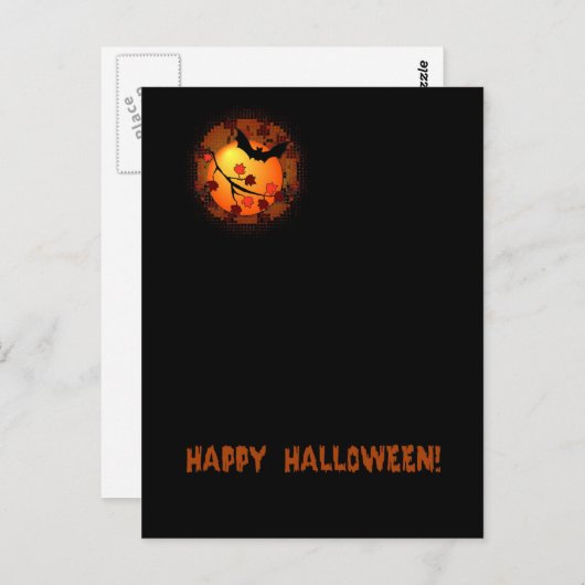 Happy Halloween Briefkaart (Voorkant / Achterkant)