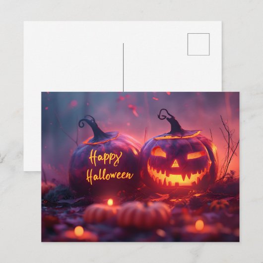 Happy Halloween Briefkaart (Voorkant / Achterkant)