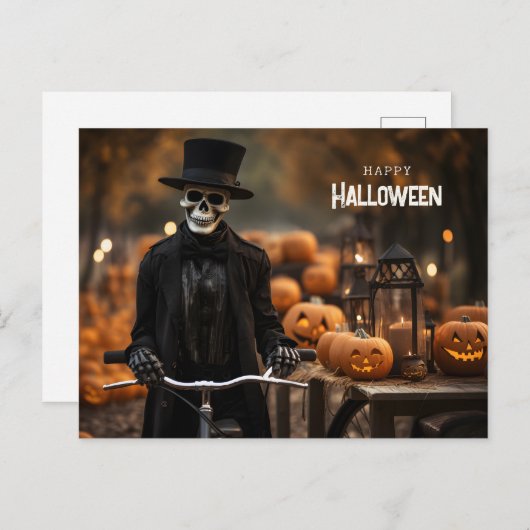 Happy Halloween Briefkaart (Voorkant / Achterkant)