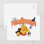 Happy Halloween Briefkaart (Voorkant / Achterkant)