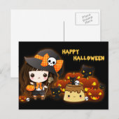 Happy Halloween Briefkaart (Voorkant / Achterkant)