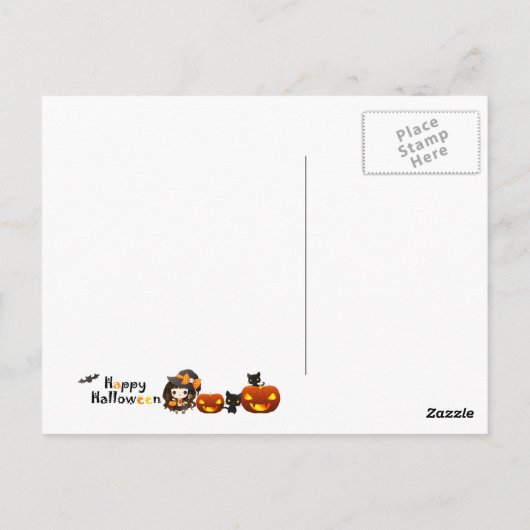 Happy Halloween Briefkaart (Achterkant)