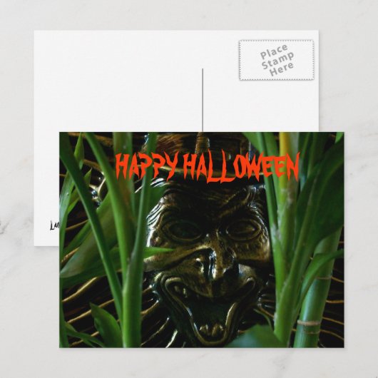 HAPPY HALLOWEEN BRIEFKAART (Voorkant / Achterkant)