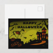 Happy Halloween Briefkaart (Voorkant / Achterkant)
